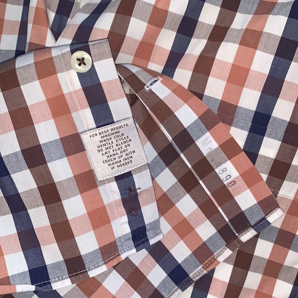 Peter Millar Plaid Check Button Down Mens Size L - Picture 8 of 8